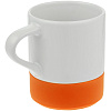 Кружка с силиконовой подставкой Protege, оранжевая с нанесением логотипа