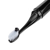 Зубная щетка с пастой Push & Brush, черная с нанесением логотипа