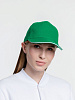 Бейсболка Classic, ярко-зеленая с белым кантом с нанесением логотипа