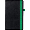 Ежедневник Ton недатированный, черный с зеленым с нанесением логотипа