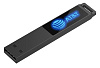 Флешка markBright Black с синей подсветкой, 32 Гб с нанесением логотипа