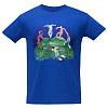 Футболка мужская «Футбол via Матисс» 160, ярко-синяя с нанесением логотипа