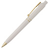 Ручка шариковая Raja Gold, белая с нанесением логотипа
