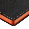 Ежедневник Nice Twice, недатированный, черный с оранжевым с нанесением логотипа