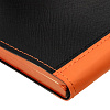 Ежедневник Nice Twice, недатированный, черный с оранжевым с нанесением логотипа