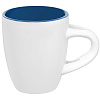Кофейная кружка Pairy с ложкой, синяя с белой с нанесением логотипа