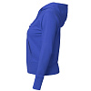 Толстовка женская Hooded Full Zip ярко-синяя с нанесением логотипа