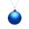 Елочный шар Finery Gloss, 8 см, глянцевый синий с нанесением логотипа