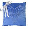 Подушка «Знак зодиака Овен», синяя с нанесением логотипа
