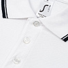 Рубашка поло мужская с контрастной отделкой PRACTICE 270, белый/темно-синий с нанесением логотипа