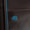 Сумка мужская для ноутбука Piquadro Blue Square, коричневая с нанесением логотипа