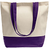 Холщовая сумка Shopaholic, фиолетовая с нанесением логотипа