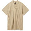Рубашка поло мужская SUMMER 170, бежевая с нанесением логотипа