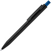 Ручка шариковая Chromatic, черная с синим с нанесением логотипа