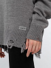 Джемпер оверсайз унисекс Grunge в сумке, серый с нанесением логотипа