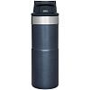 Термокружка Stanley Classic One Hand 2.0, большая, синяя с нанесением логотипа