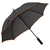 Зонт-трость Jenna, черный с оранжевым с нанесением логотипа