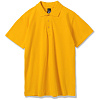 Рубашка поло мужская SUMMER 170, желтая с нанесением логотипа