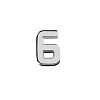 Элемент брелка-конструктора «Цифра 6» или «Цифра 9» с нанесением логотипа