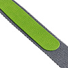 Лента для бейджа с ретрактором Devon, серая с зеленым с нанесением логотипа