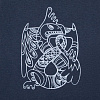 Футболка женская «Кетцалькоатль», синий меланж с нанесением логотипа