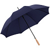 Зонт-трость Nature Stick AC, синий с нанесением логотипа