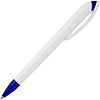 Ручка шариковая Beo Sport, белая с синим с нанесением логотипа