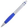 Ручка шариковая Boomer, с синими элементами с нанесением логотипа