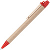 Ручка шариковая Wandy, красная с нанесением логотипа