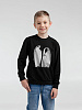 Свитшот детский Like a Penguin, черный с нанесением логотипа