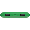 Внешний аккумулятор Uniscend All Day Compact 10000 мАч, зеленый с нанесением логотипа