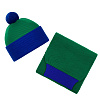 Шапка Snappy, зеленая с синим с нанесением логотипа