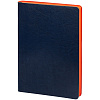 Ежедневник Slip, недатированный, синий с оранжевым с нанесением логотипа