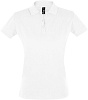 Рубашка поло женская PERFECT WOMEN 180 белая с нанесением логотипа