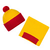 Шапка Snappy, желтая с красным с нанесением логотипа