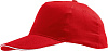 Бейсболка SUNNY, красная с белым с нанесением логотипа