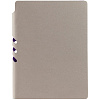 Ежедневник Flexpen, недатированный, серебристо-фиолетовый с нанесением логотипа