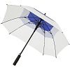 Квадратный зонт-трость Octagon, синий с белым с нанесением логотипа