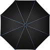 Зонт-трость Seam, голубой с нанесением логотипа