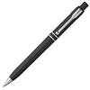 Ручка шариковая Raja Chrome, черная с нанесением логотипа