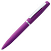 Ручка шариковая Bolt Soft Touch, фиолетовая с нанесением логотипа