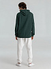 Толстовка с капюшоном унисекс Hoodie, темно-зеленый меланж с нанесением логотипа