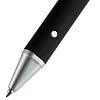 Ручка шариковая Button Up, черная с серебристым с нанесением логотипа