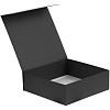 Коробка Quadra, черная с нанесением логотипа