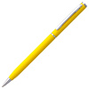 Ручка шариковая Hotel Chrome, ver.2, матовая желтая с нанесением логотипа