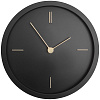 Часы настенные Bronco Thelma, черные с нанесением логотипа