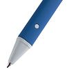 Ручка шариковая Button Up, синяя с белым с нанесением логотипа