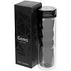 Бутылка для воды Gems Black Morion, черный морион с нанесением логотипа