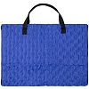 Плед-сумка для пикника Interflow, синяя с нанесением логотипа