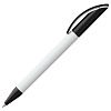 Ручка шариковая Prodir DS3 TPP Special, белая с черным с нанесением логотипа